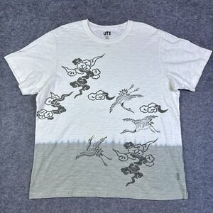 Uniqlo Single Stitch Karakami Karacho Japanese Art Bird Heron Whitebark Magnolia